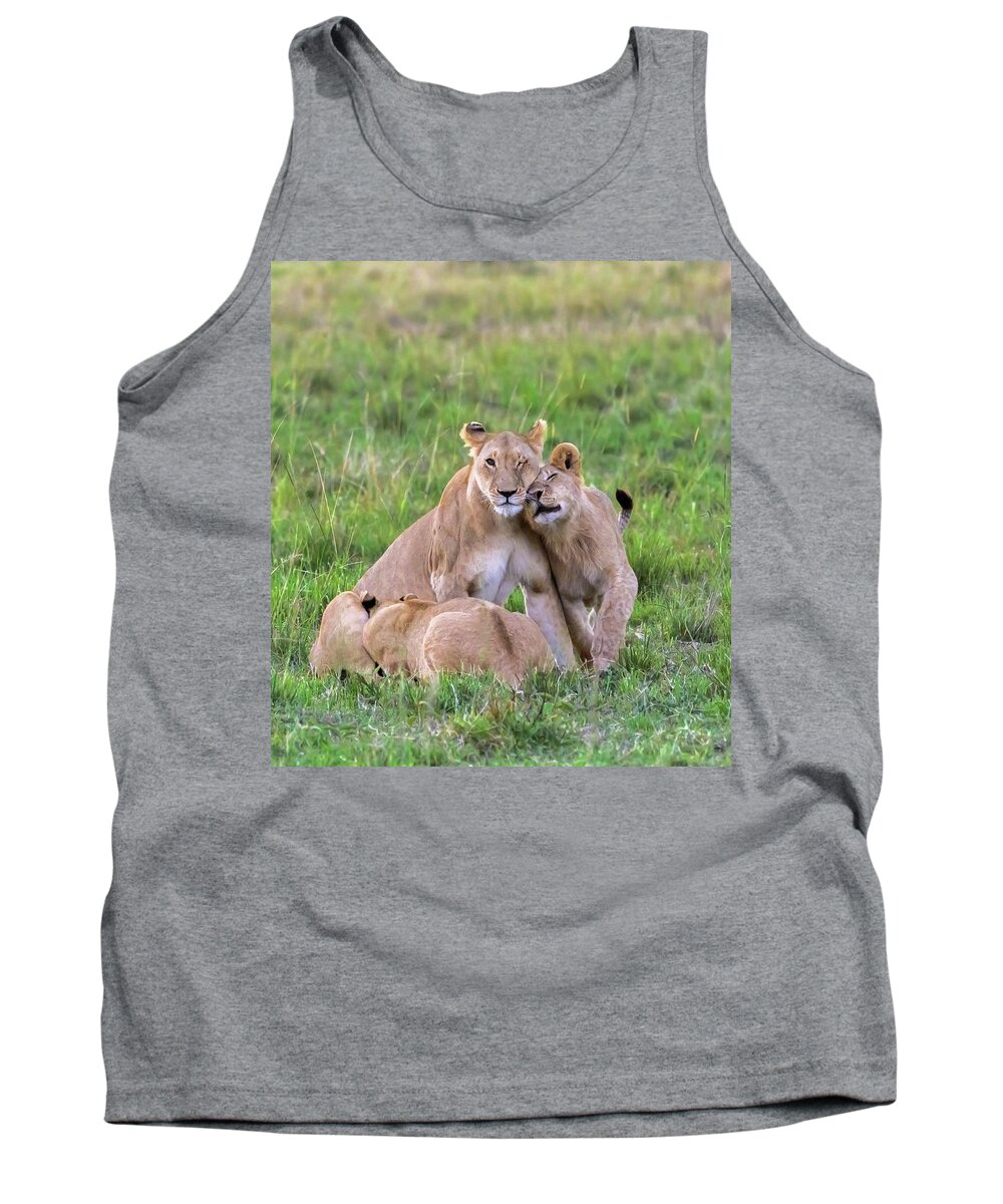 Africa Tank Top featuring the photograph Lovin' and Snackin' by Laura Hedien