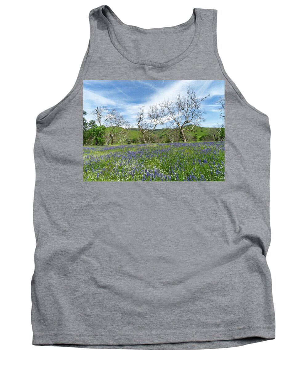 Wildflowers Tank Top featuring the photograph Lupine With Clouds by Brett Harvey