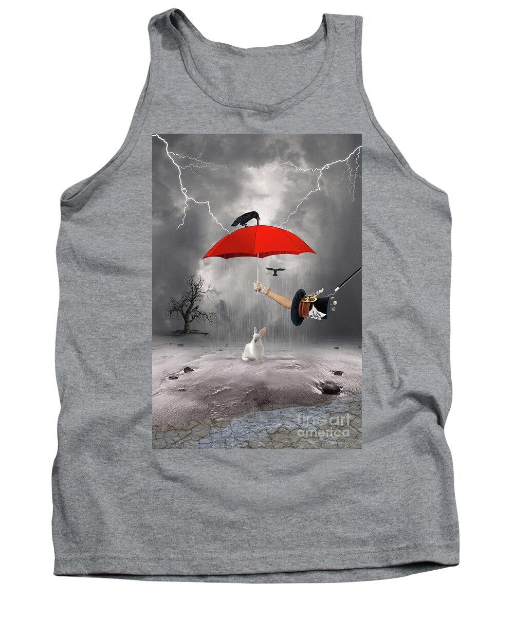 Crow Tank Top featuring the digital art Mad Hatter by Jim Hatch