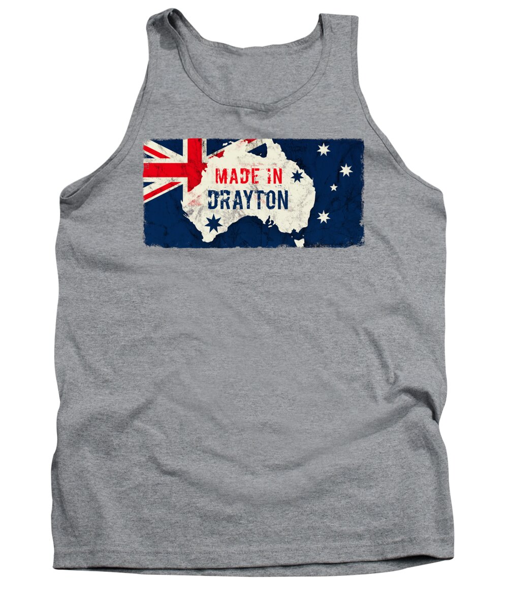 Drayton Tank Top featuring the digital art Made in Drayton, Australia by TintoDesigns