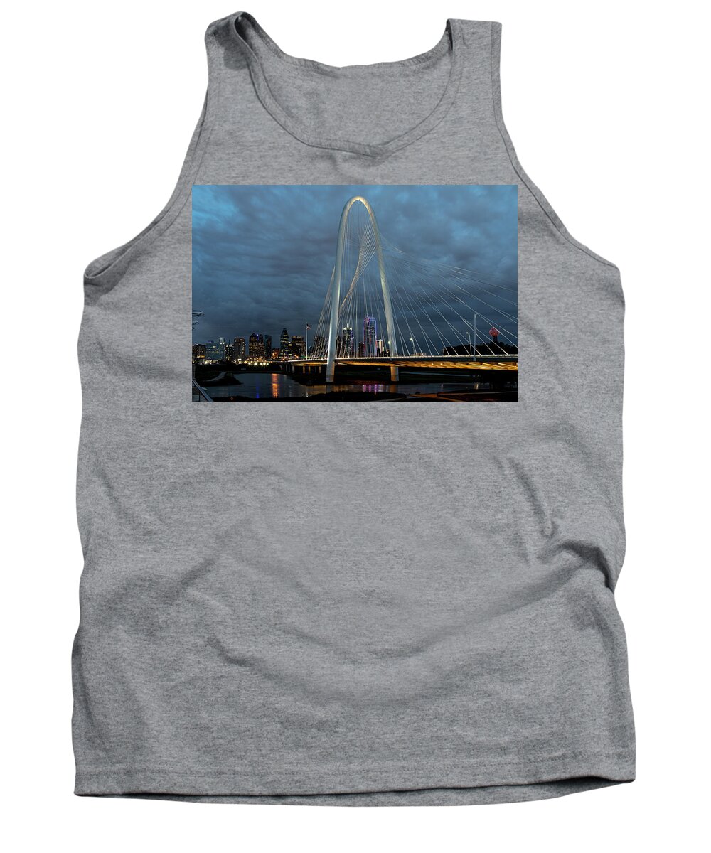 Margaret Hunt Hill Bridge Tank Top featuring the photograph Margaret Hunt Hill Bridge by Steve Templeton