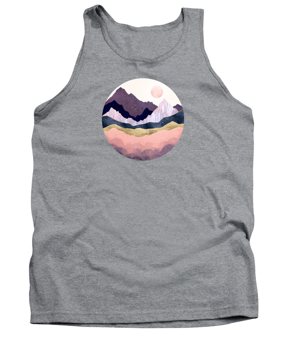Digital Tank Top featuring the digital art Mauve Mist by Spacefrog Designs
