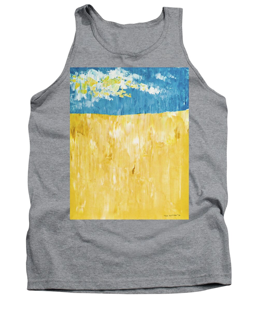 Midwest Tank Top featuring the painting Midwest field by Ted Clifton