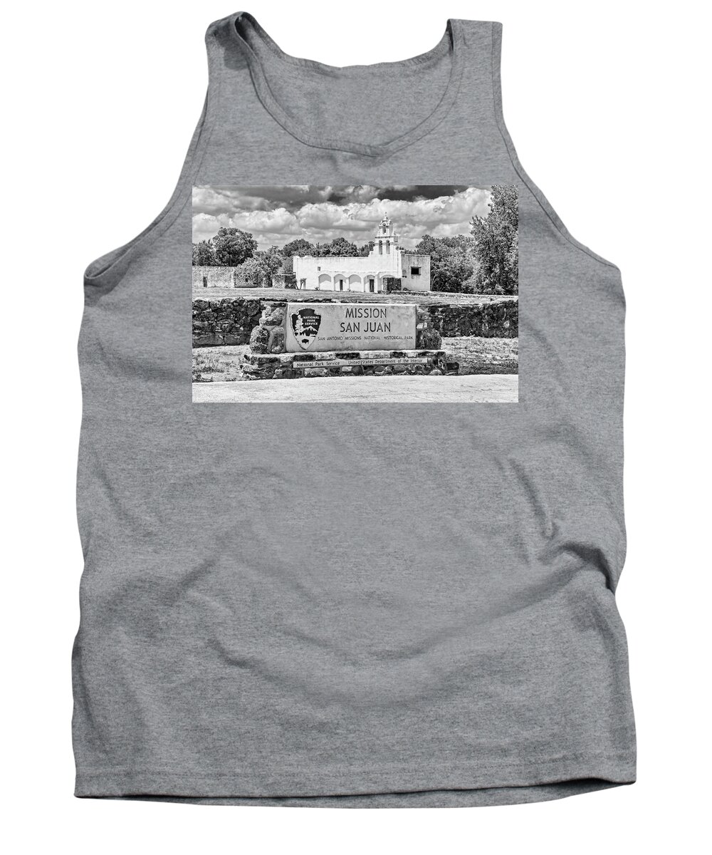 Mission San Juan in Black and White Tank Top