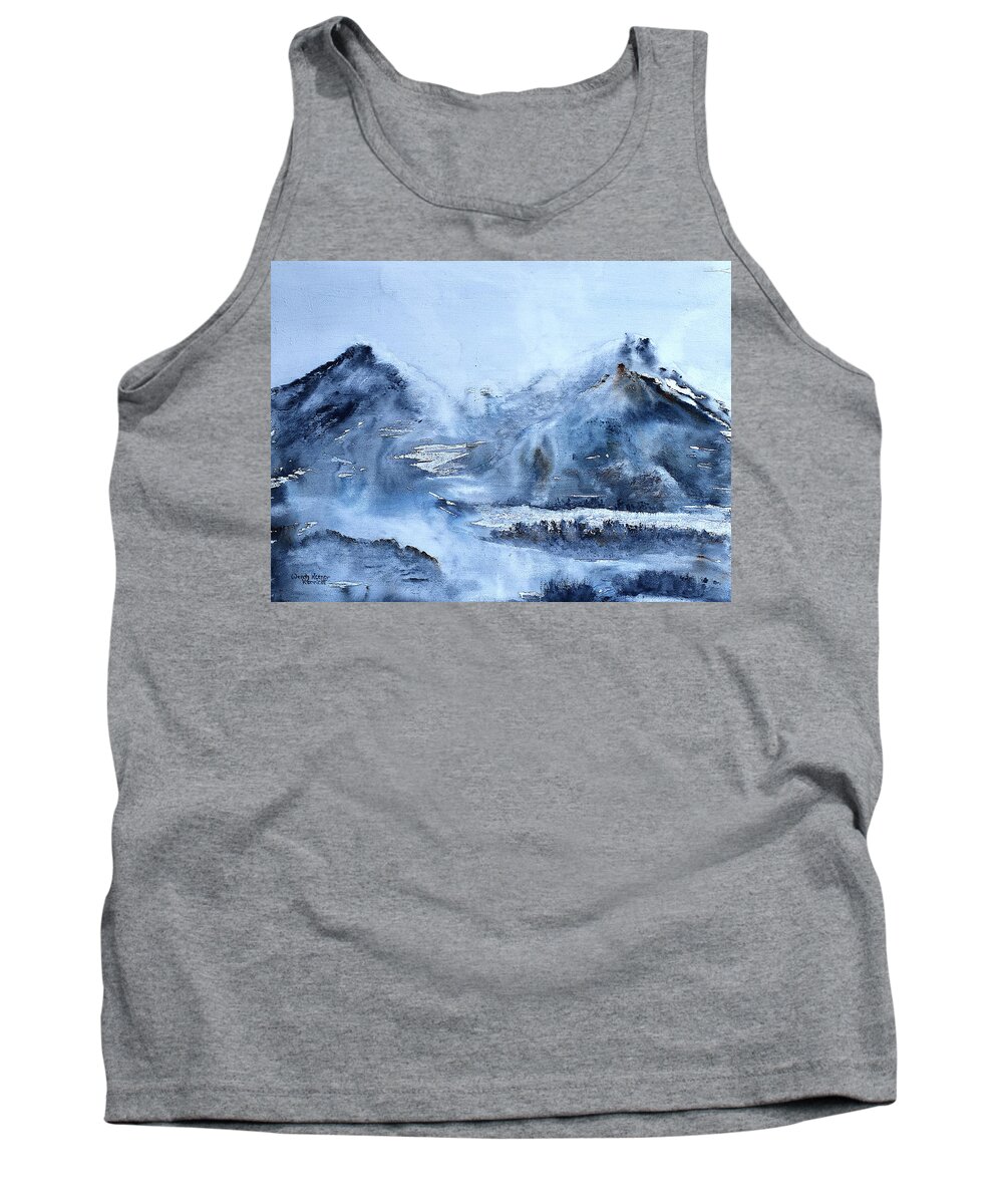 Mountains Tank Top featuring the painting Misty Mountains No. 1 by Wendy Keeney-Kennicutt