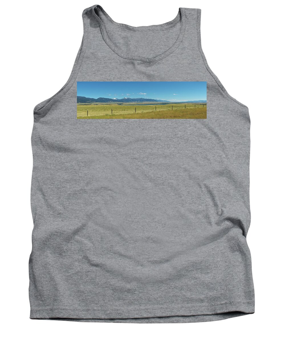 Montana Tank Top featuring the photograph Montana Roadside Panorama by Sean Hannon