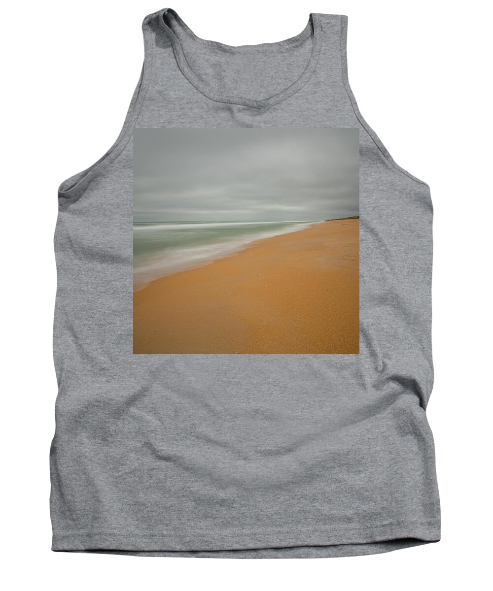 Sand Tank Top featuring the photograph Moody Cloudy Beach Day by Kyle Lee