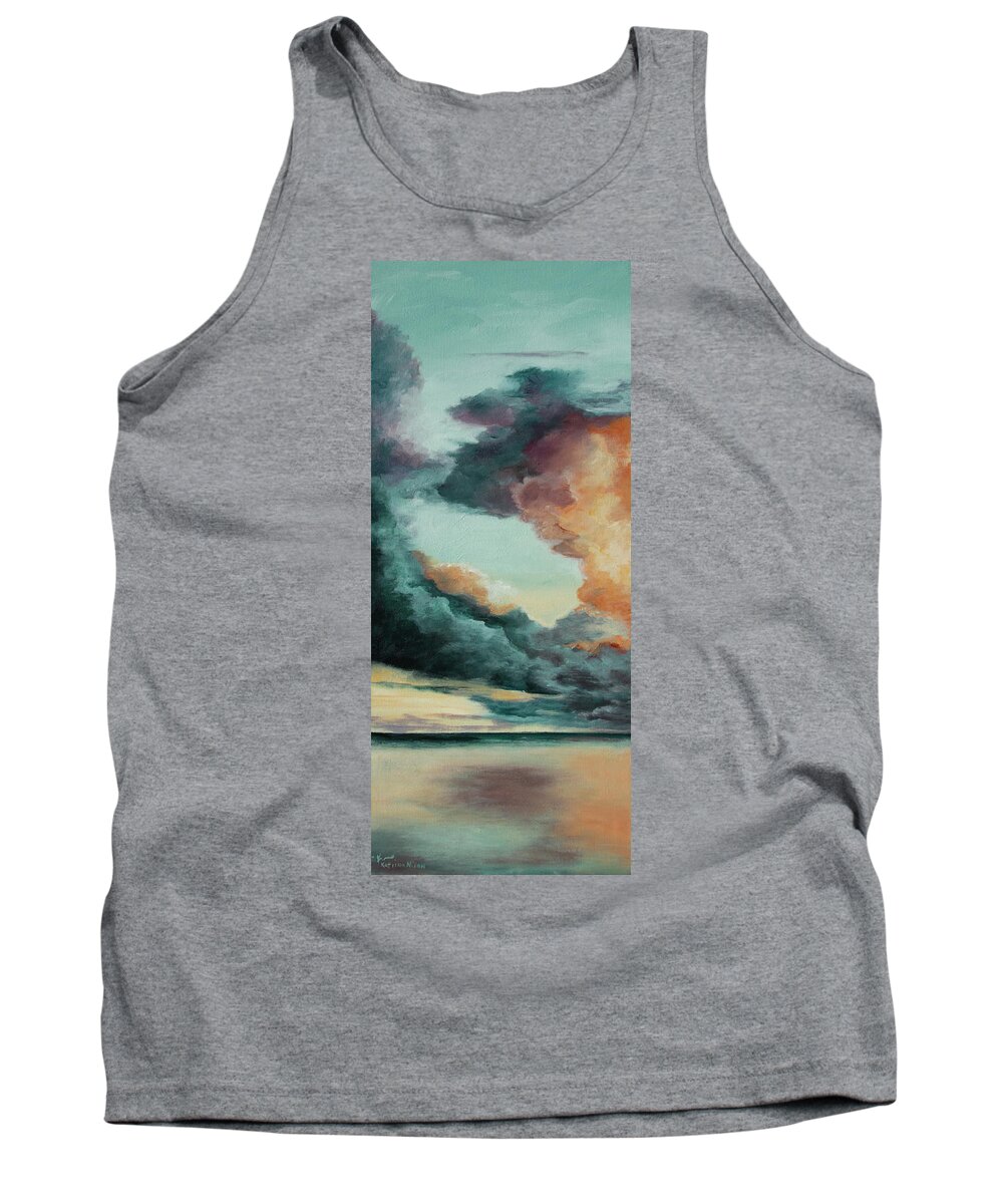 Clouds Tank Top featuring the painting Morning Clouds by Katrina Nixon