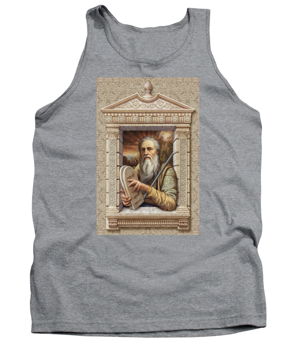 Christian Art Tank Top featuring the painting Moses by Kurt Wenner
