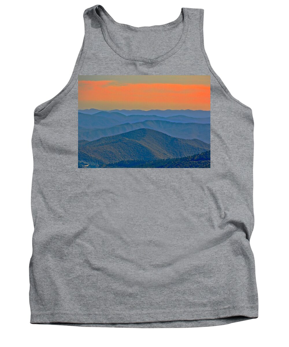 Mountains Tank Top featuring the photograph Mountains At Evening by Allen Nice-Webb
