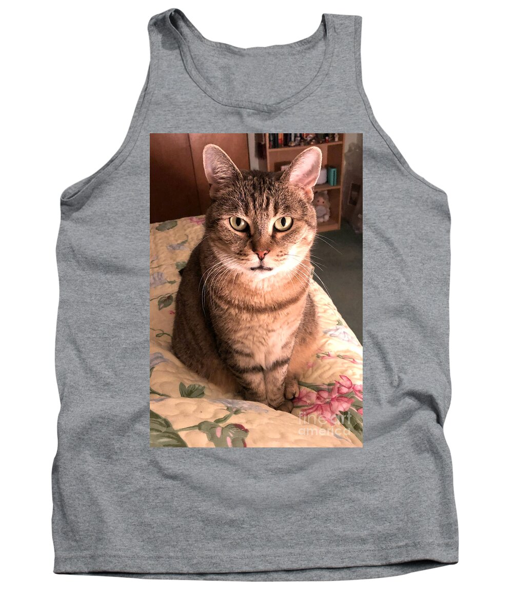 Cat Tank Top featuring the photograph Murderous, Yet Adorable by Frances Ferland