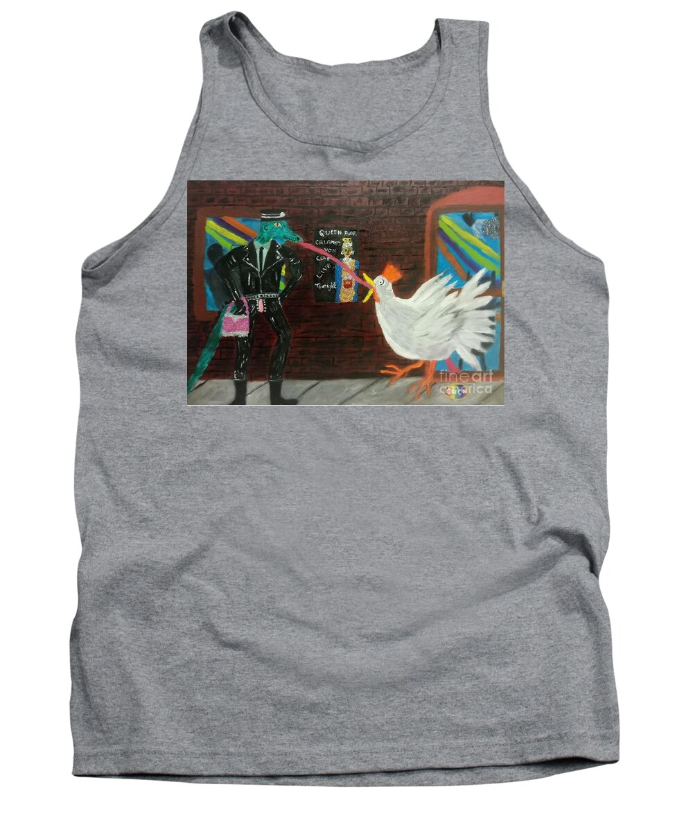 Kiss Tank Top featuring the painting My first gay kiss. by David Westwood