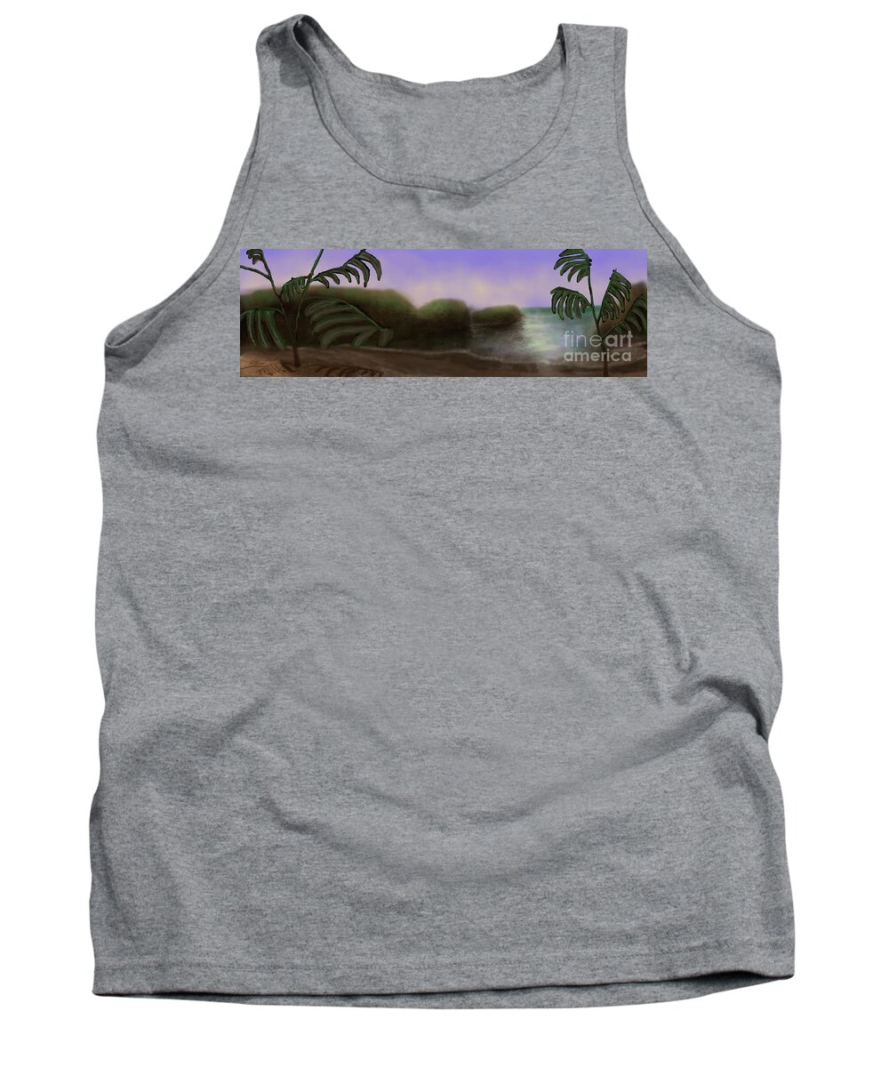 Island Tank Top featuring the digital art Nature and Peace 2  by Julie Grimshaw