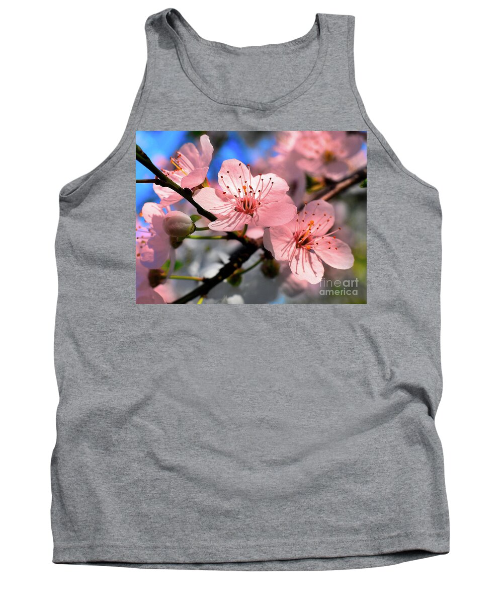  Trees Tank Top featuring the photograph New Hope Flower Blossoms In Spring  by Leonida Arte