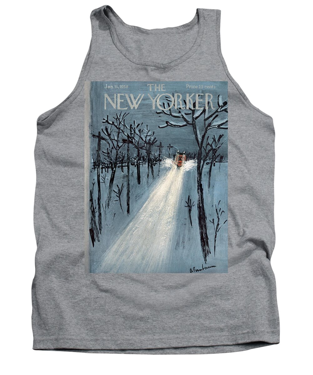 49509 Tank Top featuring the painting New Yorker January 11th, 1958 by Abe Birnbaum