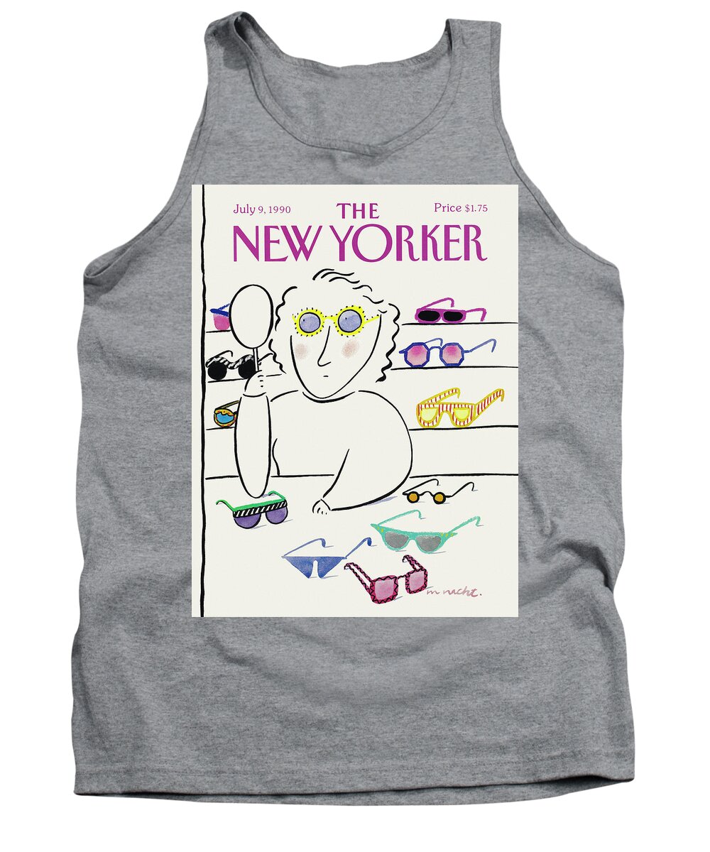 Consumerism Tank Top featuring the painting New Yorker July 9, 1990 by Merle Nacht