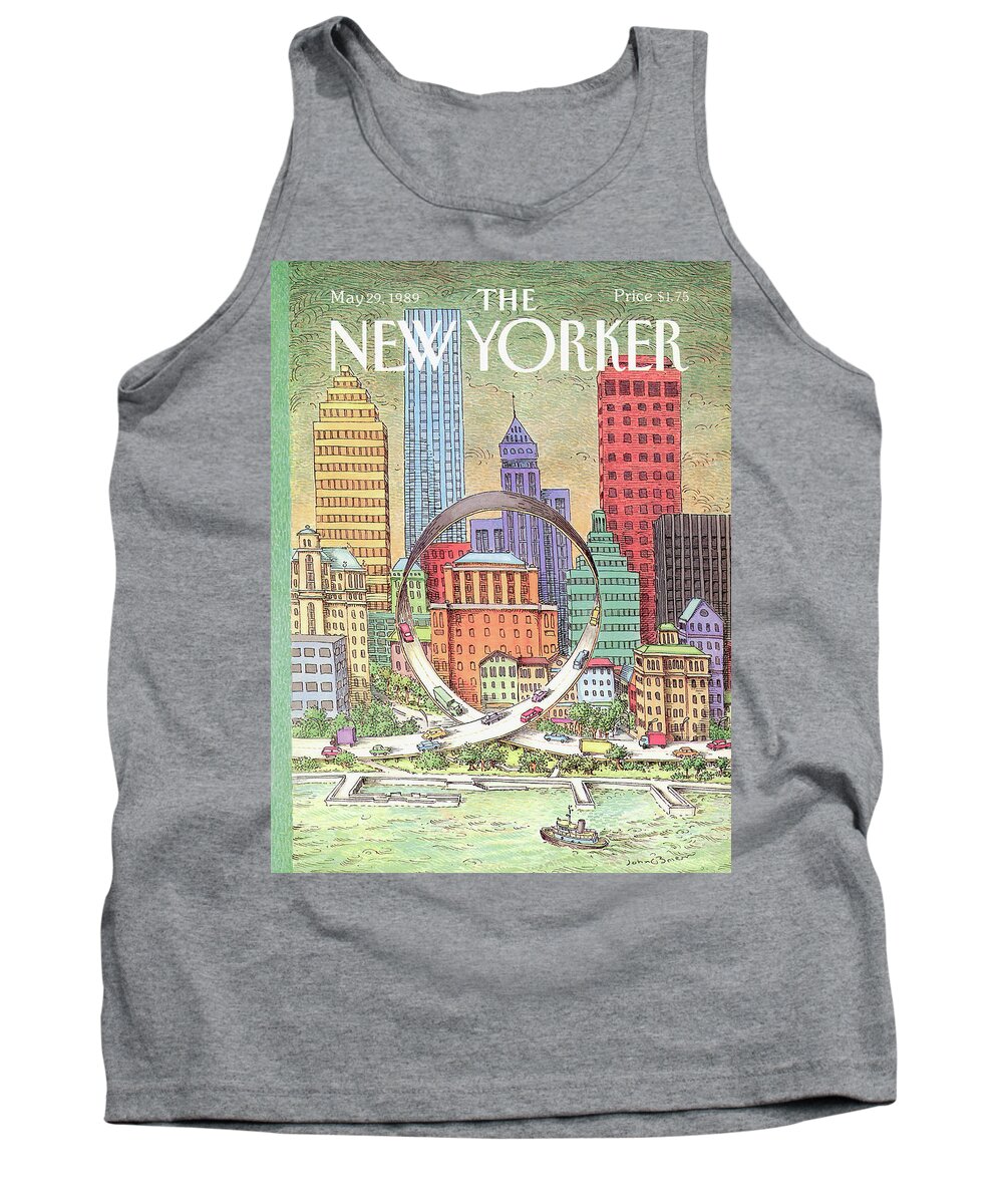Nyc Tank Top featuring the painting New Yorker May 29th, 1989 by John O'Brien