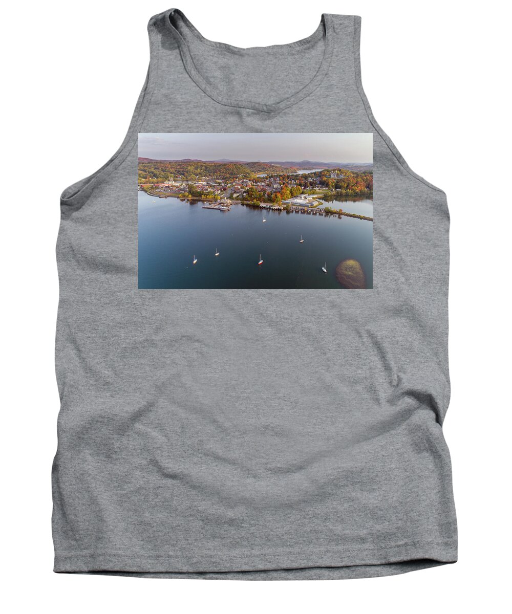 Fall Tank Top featuring the photograph Newport Vermont Waterfront 2020 by John Rowe