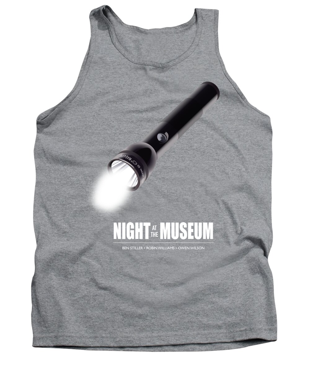 Night At The Museum Tank Top featuring the digital art Night At The Museum - Alternative Movie Poster by Movie Poster Boy
