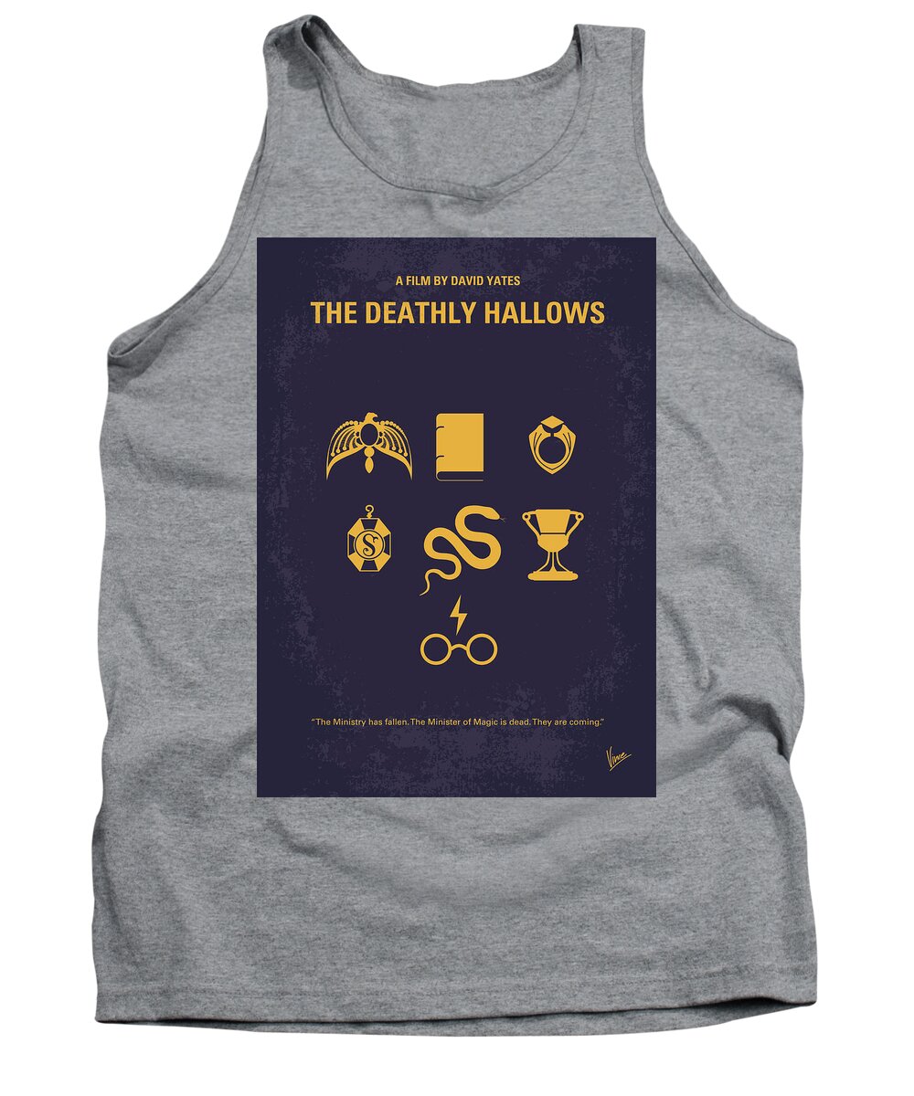 Deathly Hallows Tank Top featuring the digital art No101-7 My HP - DEATHLY HALLOWS minimal movie poster by Chungkong Art