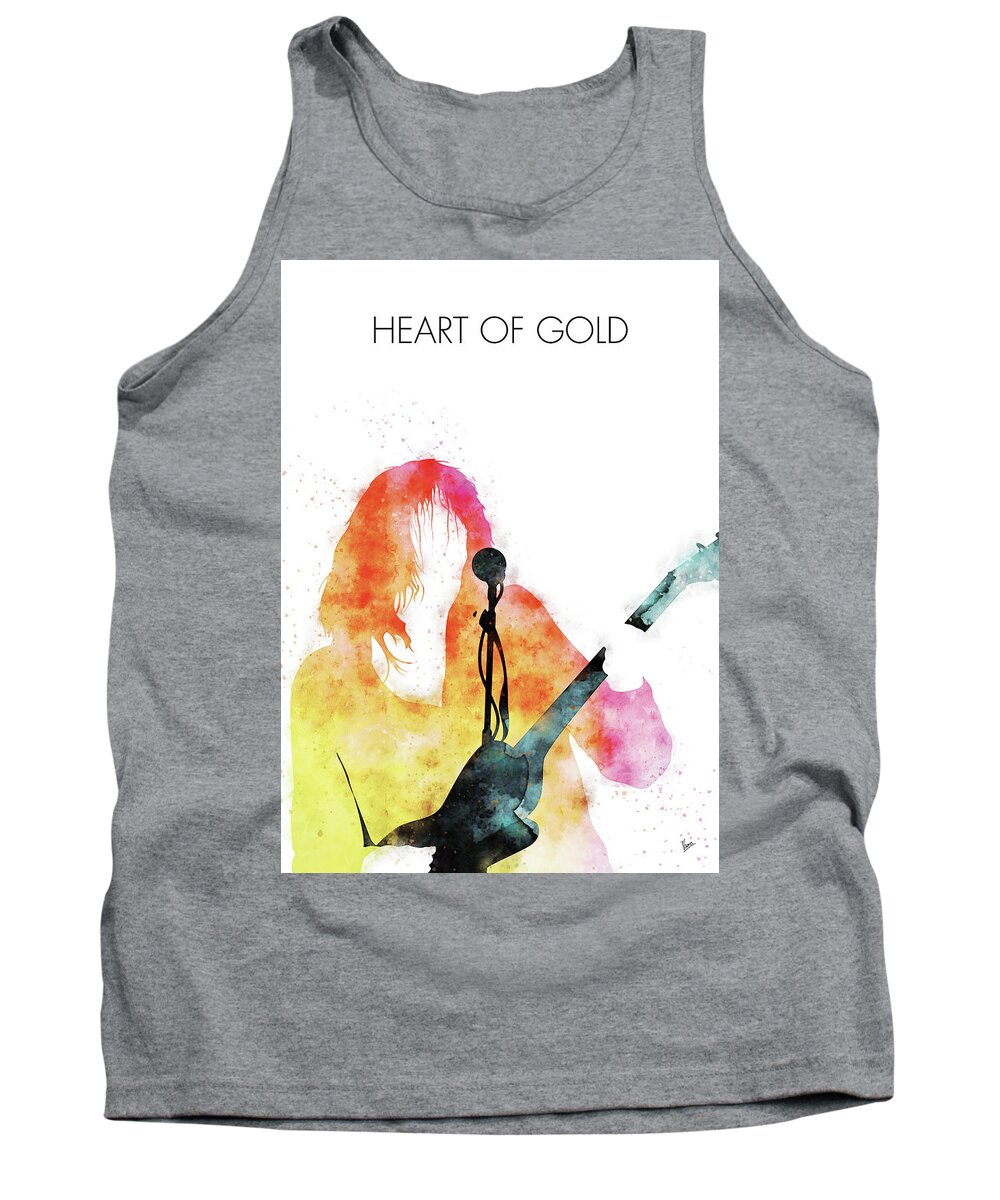 Neil Tank Top featuring the digital art No128 MY Neil Young Watercolor Music poster by Chungkong Art