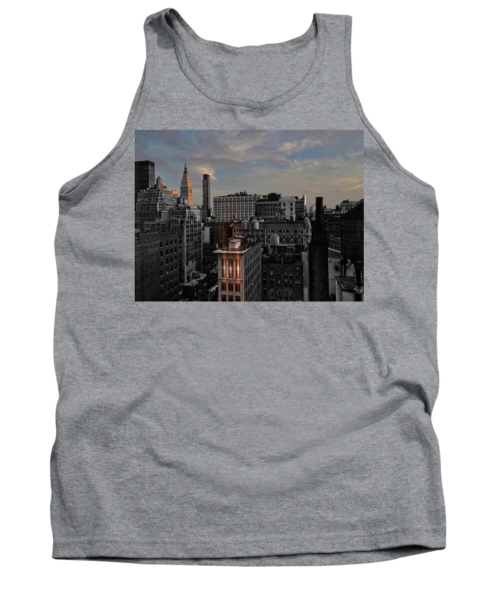 Nyc Tank Top featuring the photograph NYC Rooftop Skyline by Carol Whaley Addassi