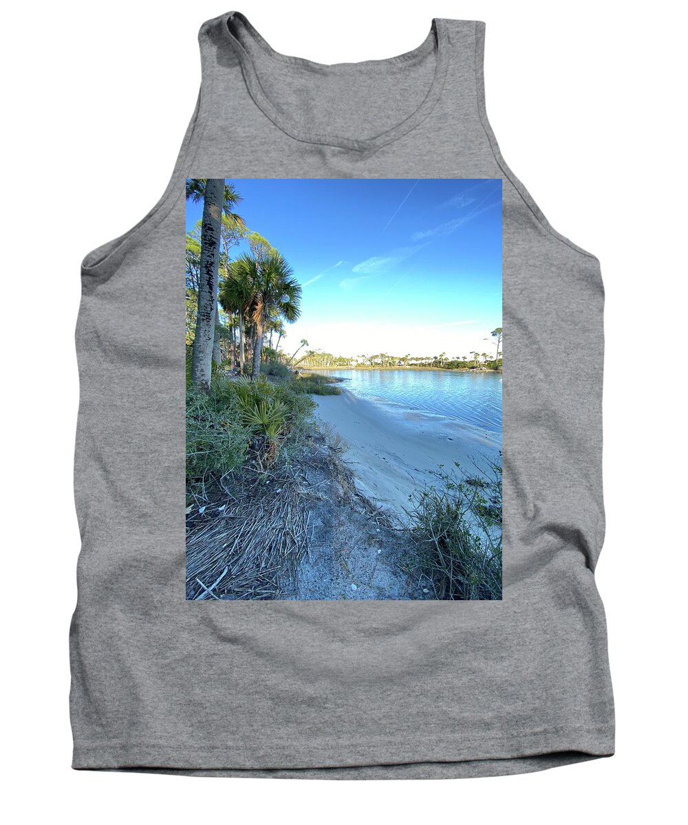 Inlet. Ocean Tank Top featuring the photograph Ocean Inlet by Patricia Greer
