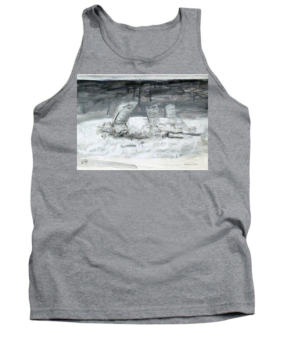 Seascape Tank Top featuring the painting Ocean View by Lisa Tennant