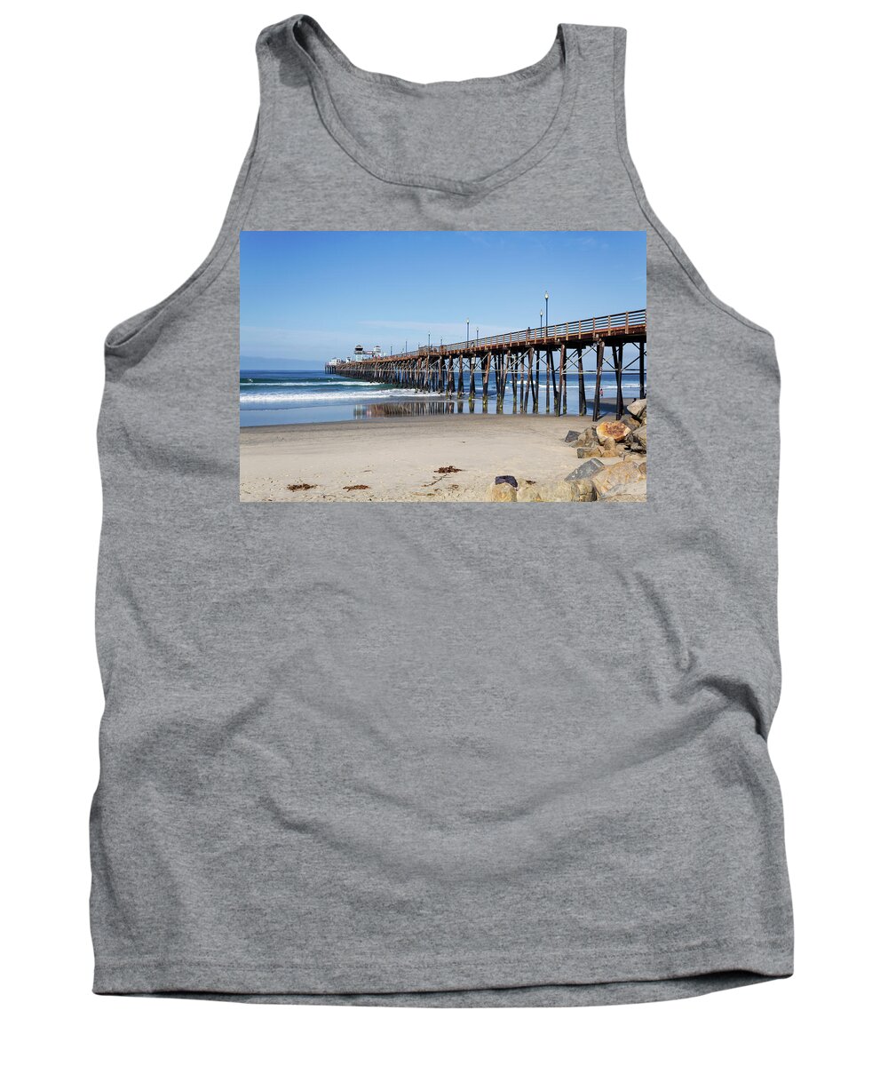 Pier Tank Top featuring the photograph Oceanside Pier by Alison Frank
