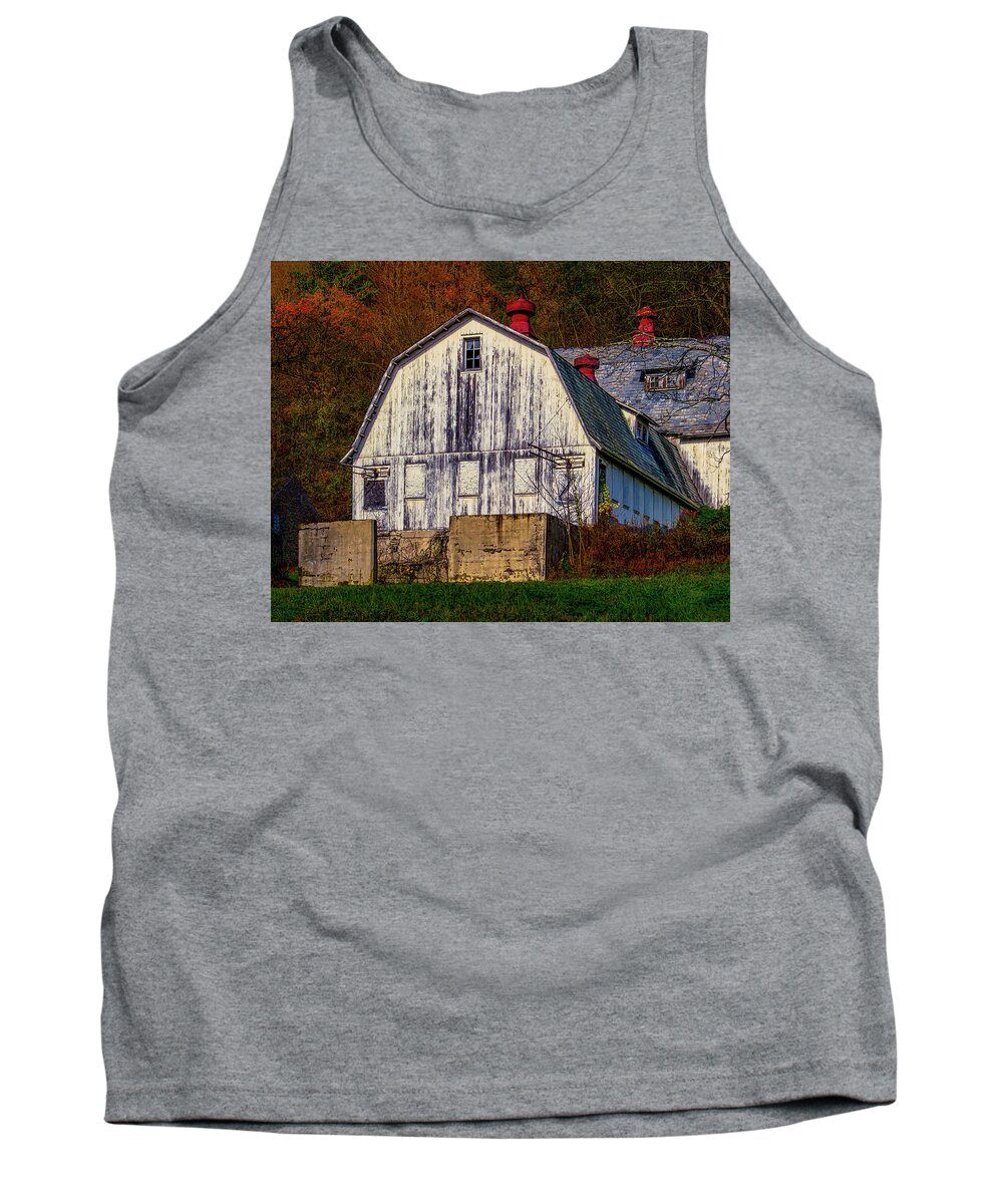 Barn Tank Top featuring the photograph Old Barn in the Water Gap by Nick Zelinsky Jr