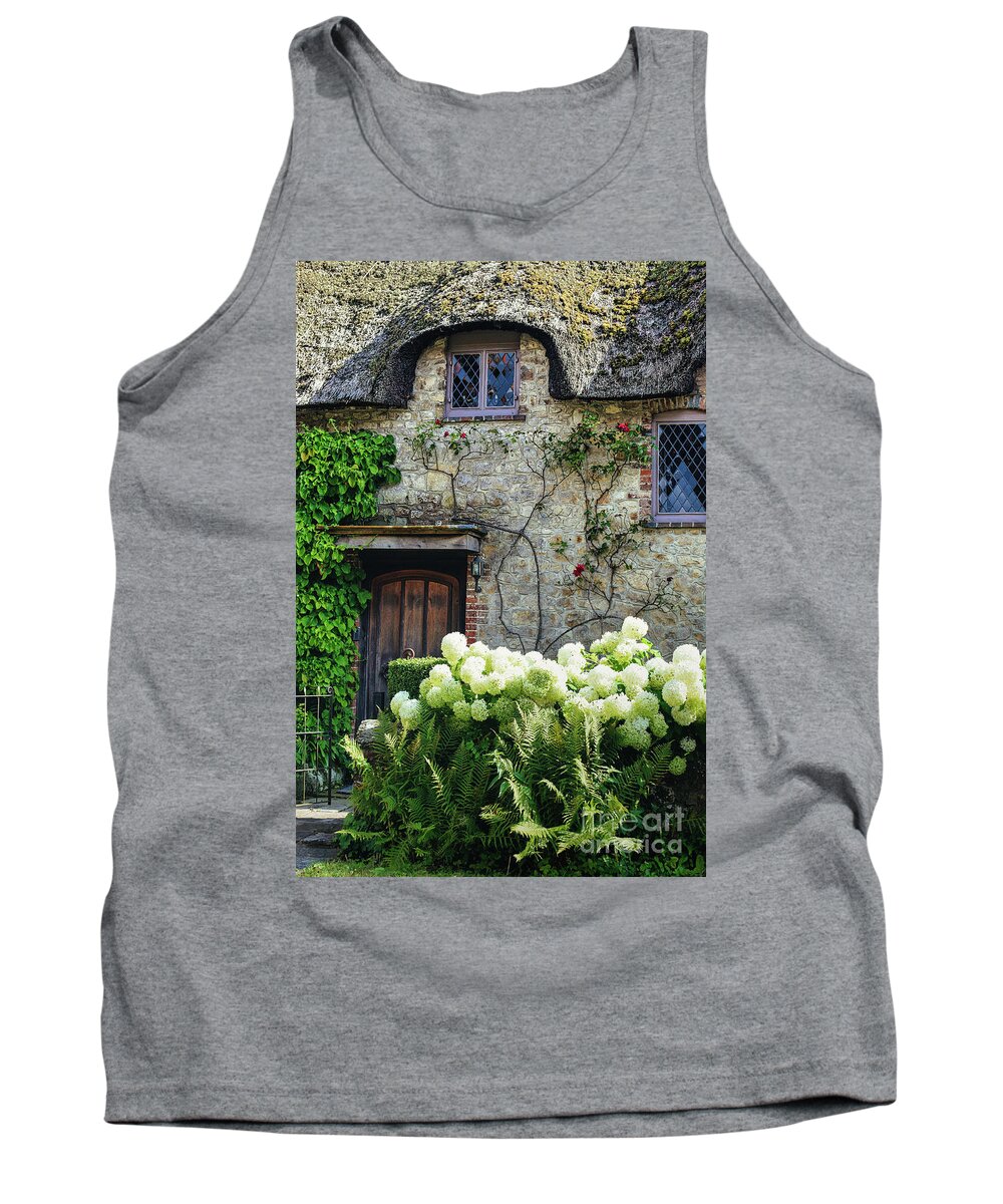 Thatched Tank Top featuring the photograph Old English Thatched Cottage by Abigail Diane Photography