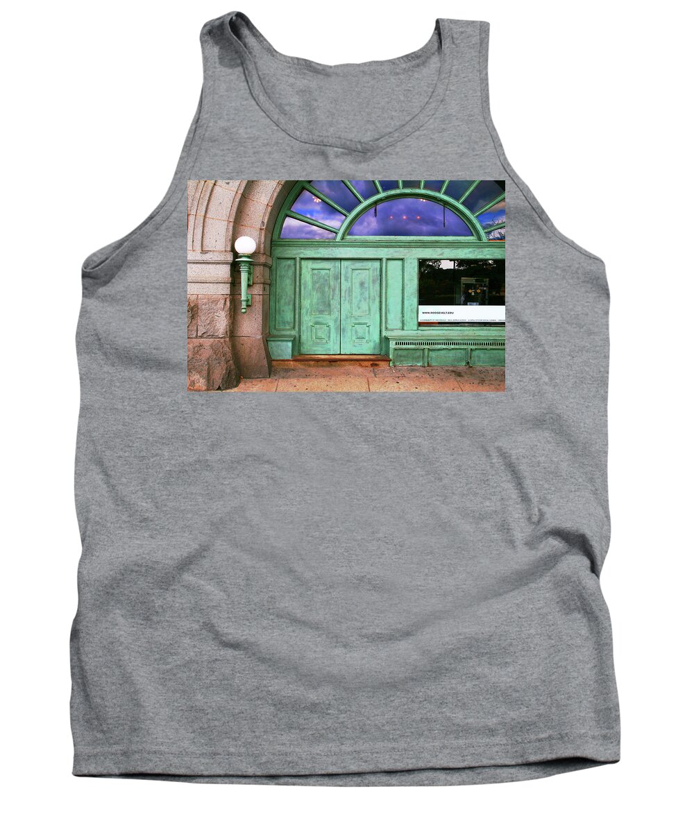 Architecture Tank Top featuring the photograph Old Wood Door Archway by Patrick Malon
