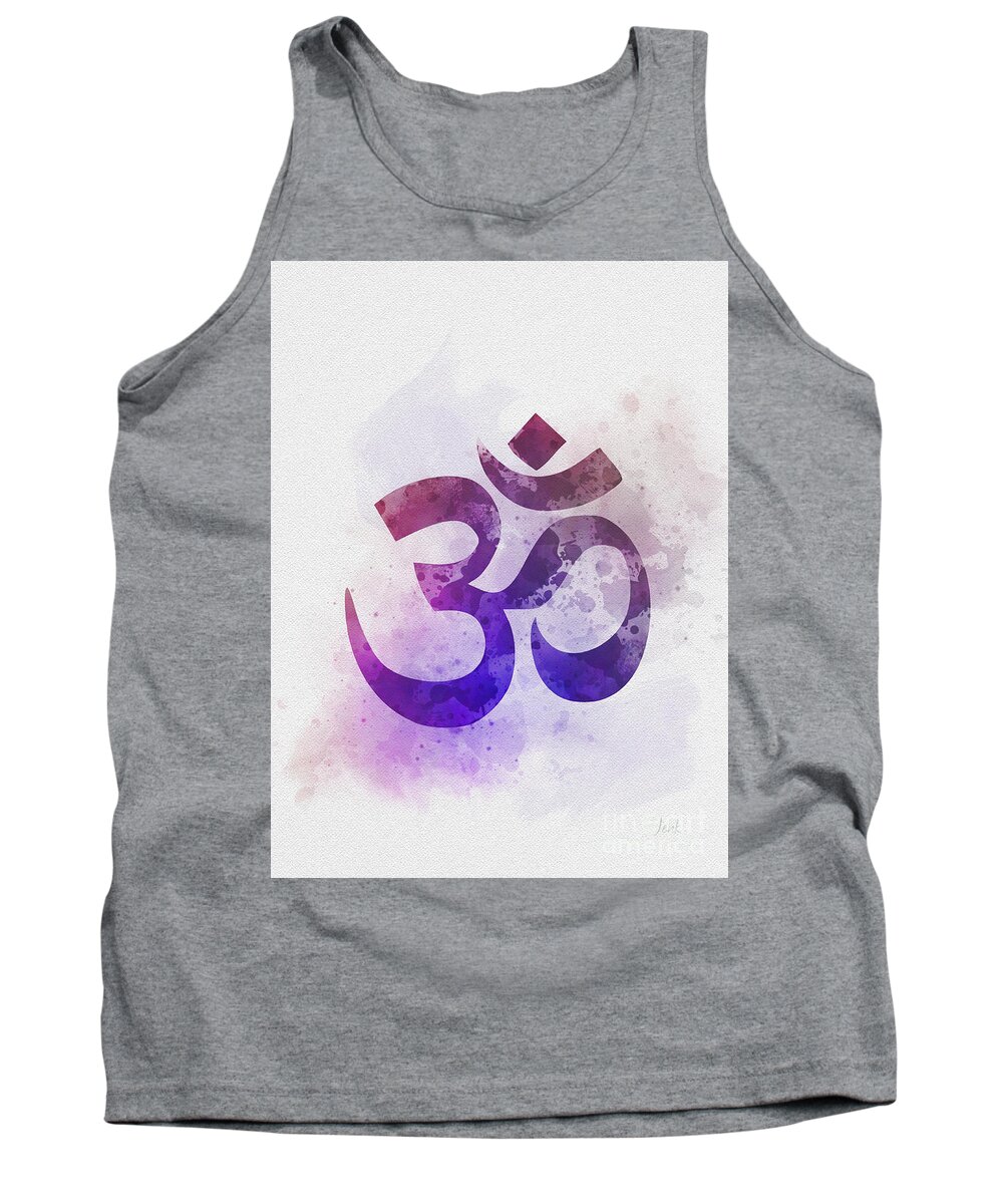 Om Tank Top featuring the mixed media Om by My Inspiration