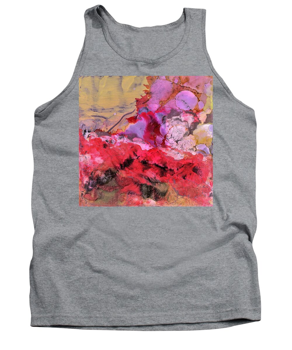 Bright Tank Top featuring the painting Optical Confusion by Angela Marinari