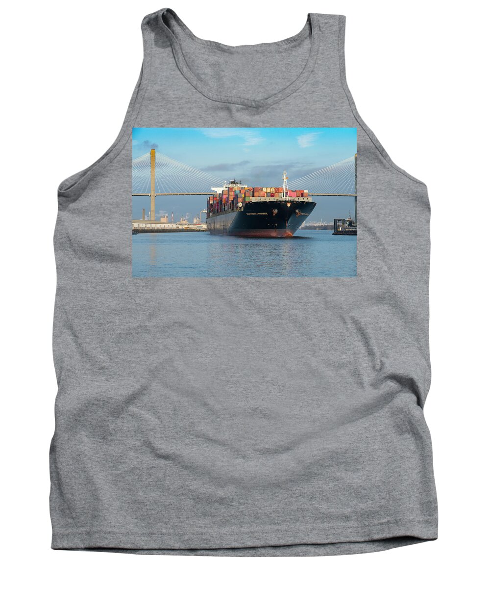 Port Of Savannah Tank Top featuring the photograph Outbound - Northern Jamboree by Todd Tucker