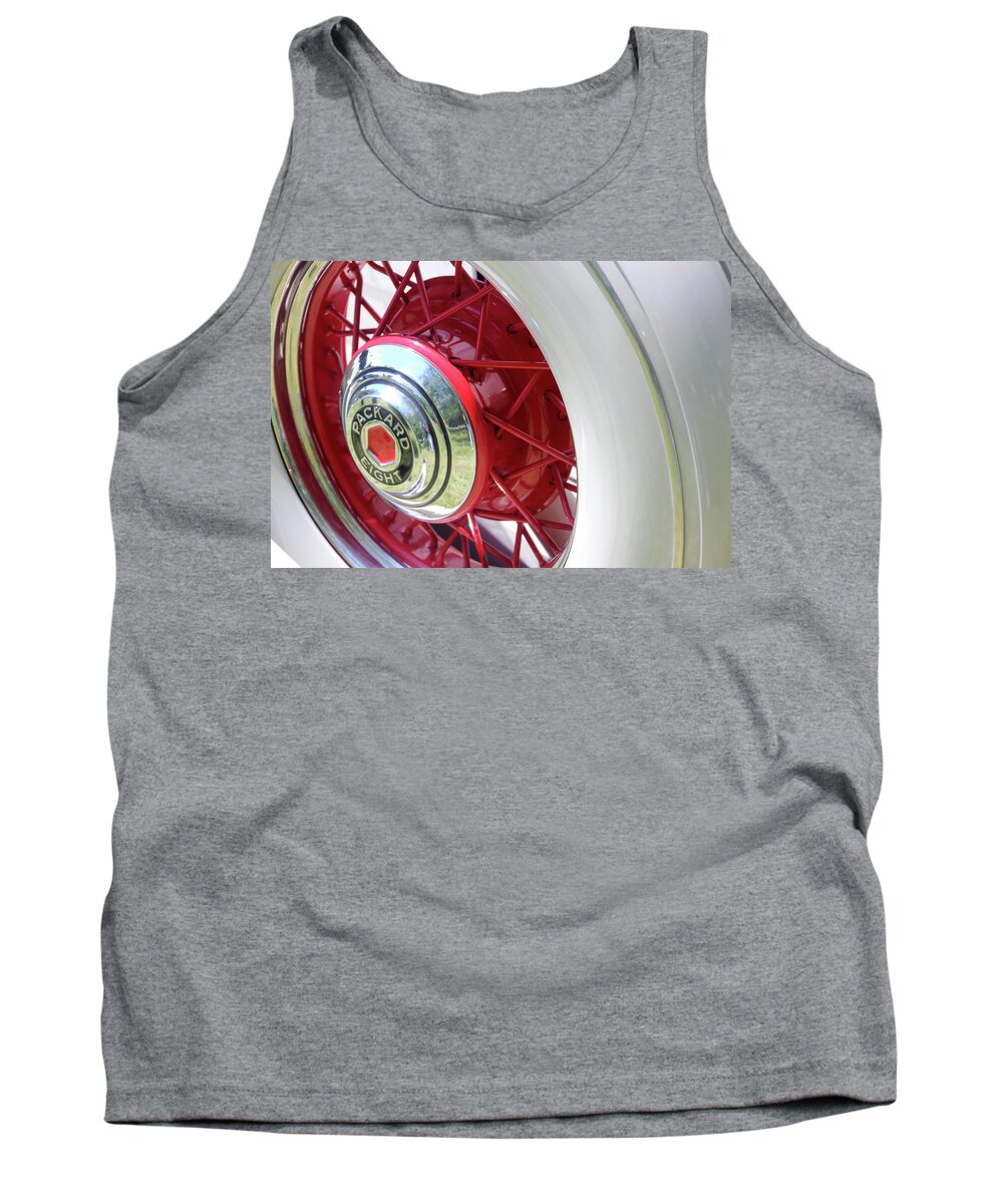 Packard Tank Top featuring the photograph Packard Wheel by Carolyn Stagger Cokley