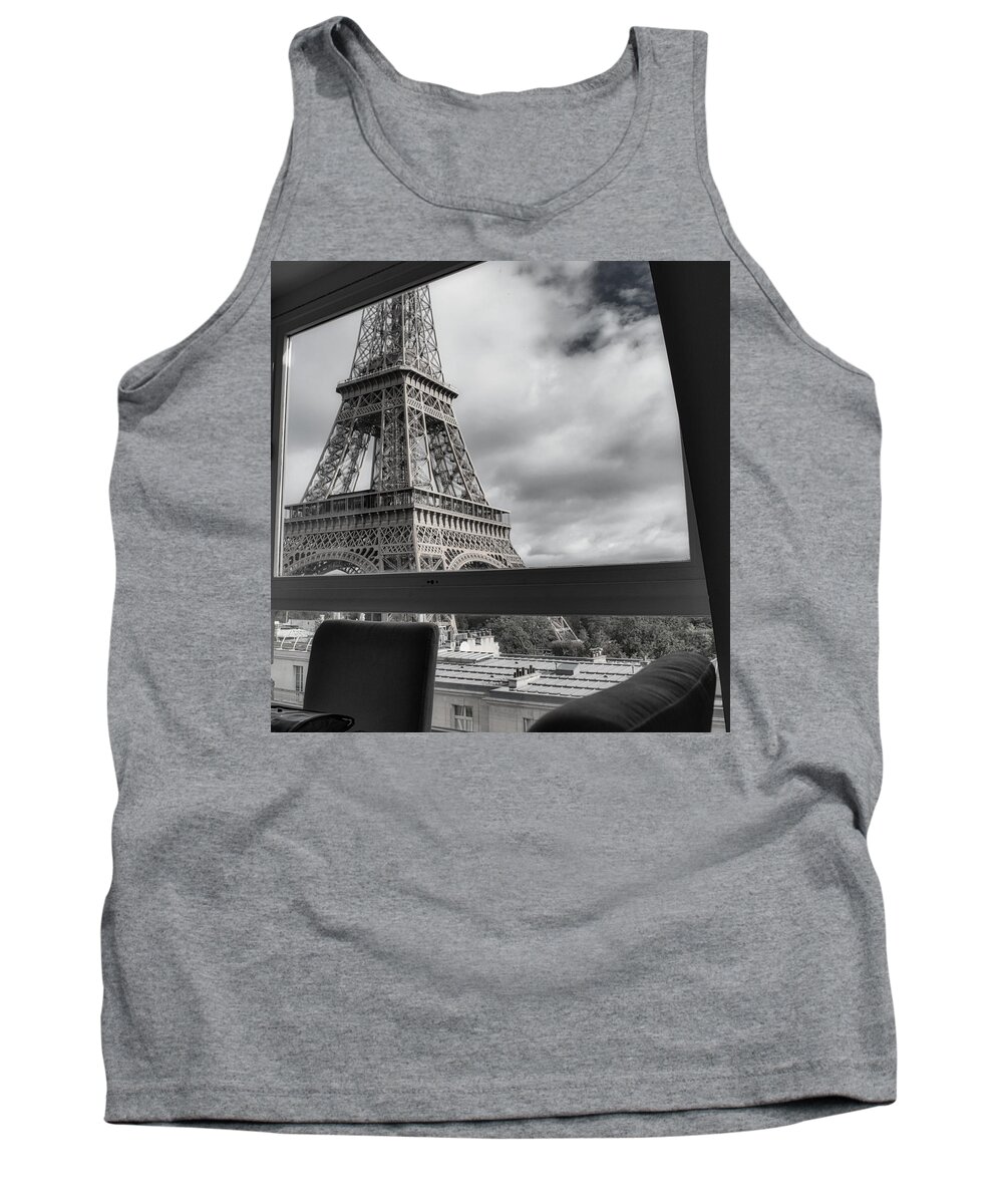 Building Tank Top featuring the photograph Paris Eiffel View by Portia Olaughlin