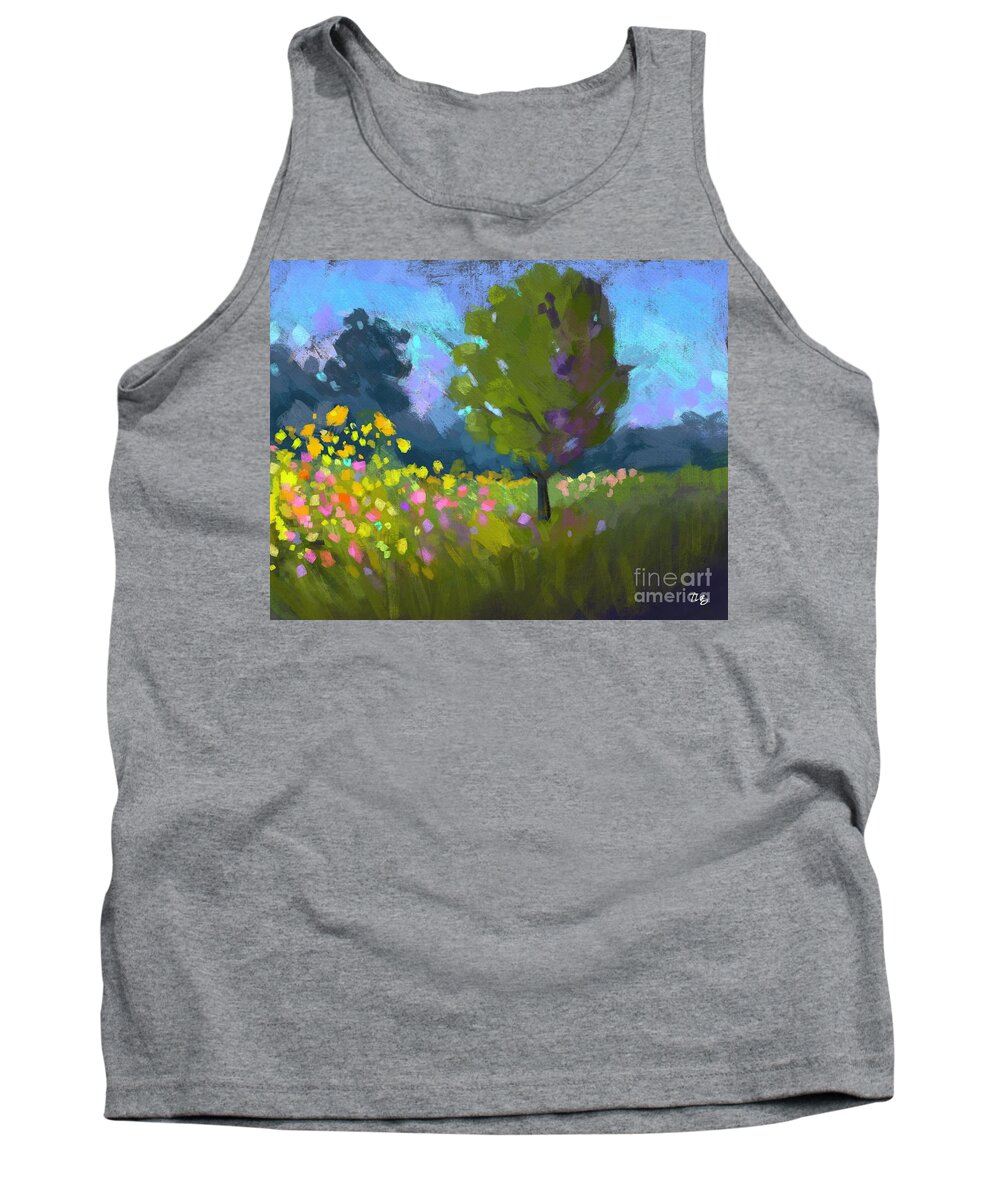 Pastel Tank Top featuring the painting Pastel Landscape by Tammy Lee Bradley