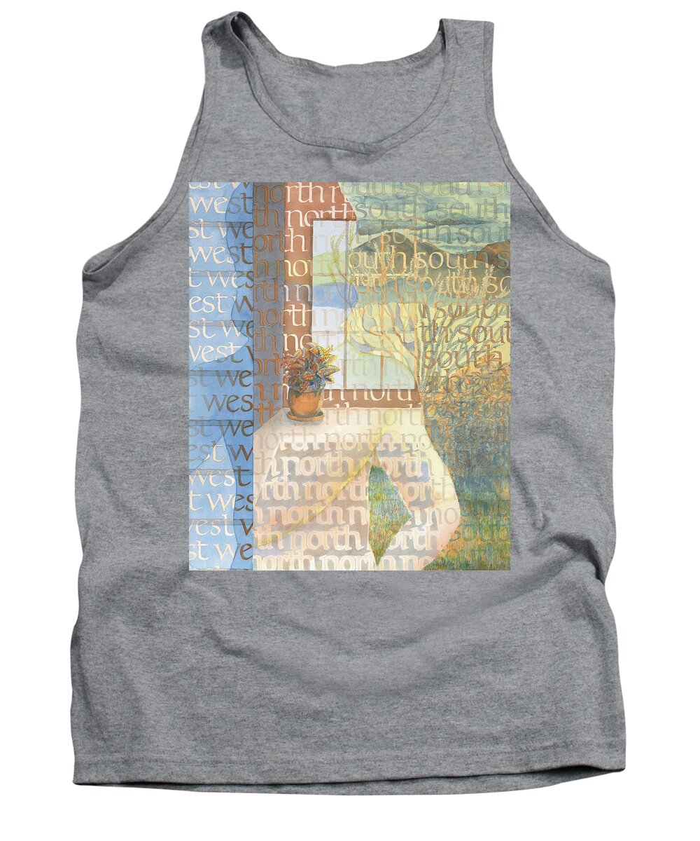North Tank Top featuring the painting Pathways by Sid Freeman