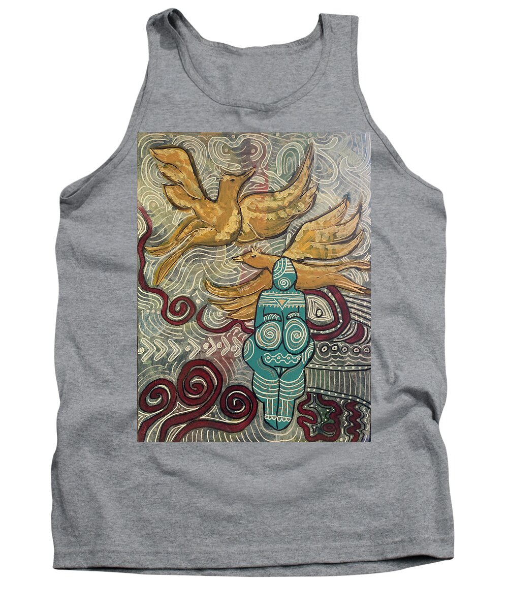 Acrylic Tank Top featuring the painting Peace Offering by Kisma Reidling