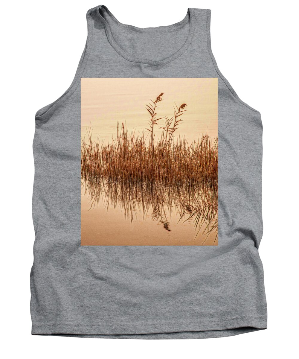 Swamp Tank Top featuring the photograph Peaceful Morning At The Estuary by Gary Slawsky