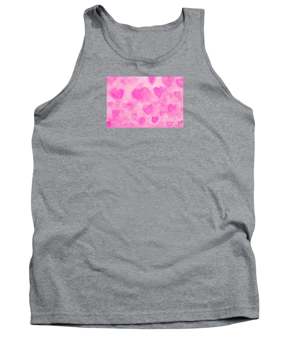 Love Tank Top featuring the photograph Pink Hearts by Stella Levi