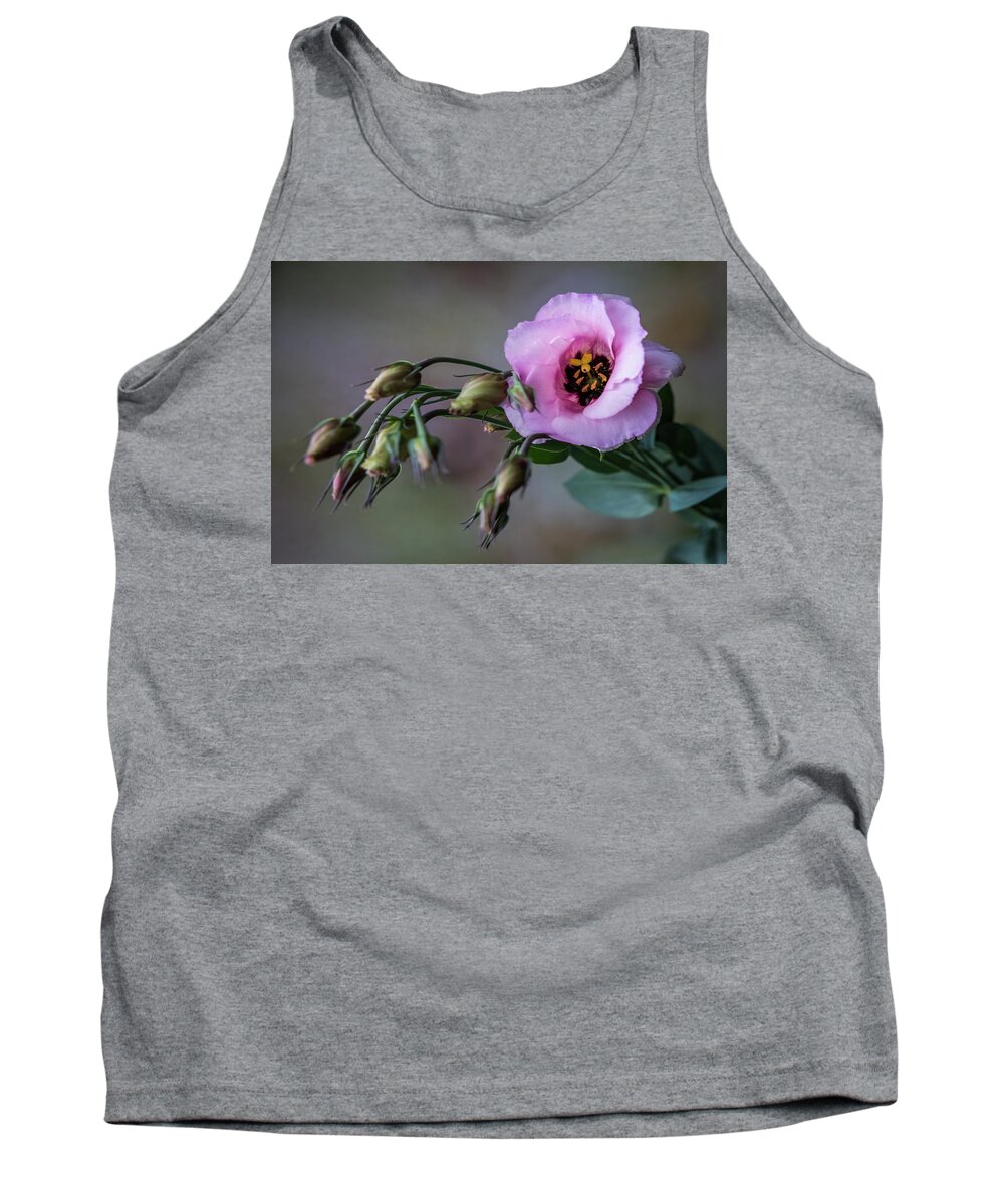 Flower Tank Top featuring the photograph Pink Lisianthus Spray by Patti Deters