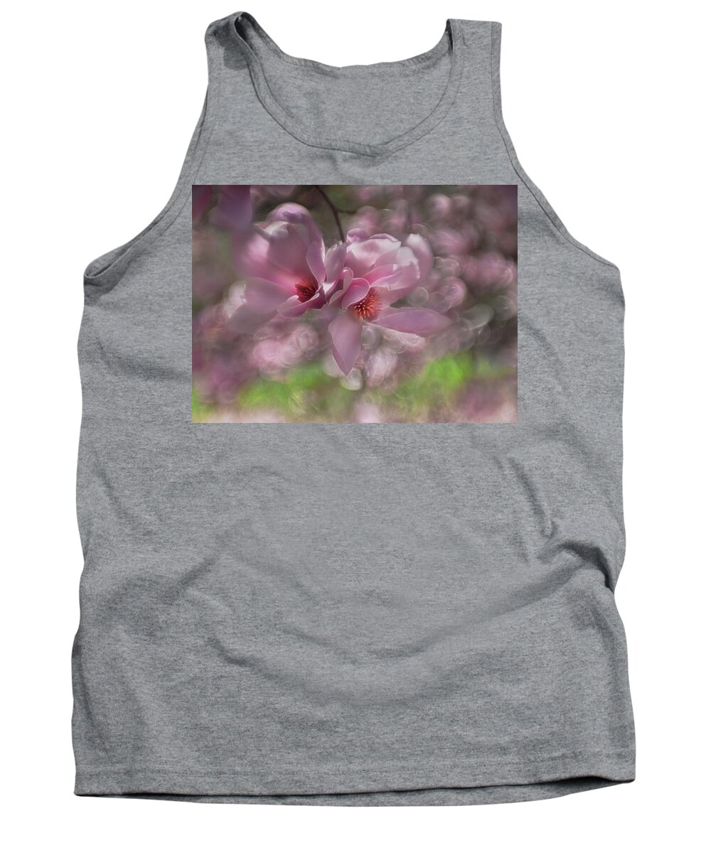 Pink Tank Top featuring the photograph Pink Magnolia's by Sylvia Goldkranz
