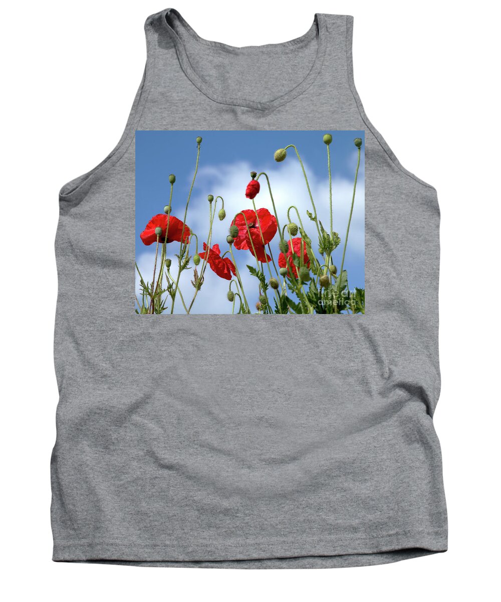 Poppies Tank Top featuring the photograph Poppy Art by Baggieoldboy