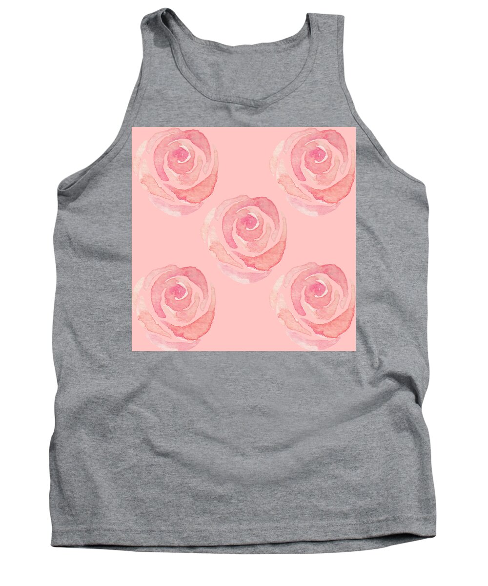 Roses Tank Top featuring the digital art Pretty Abstract Rose Art by Caterina Christakos