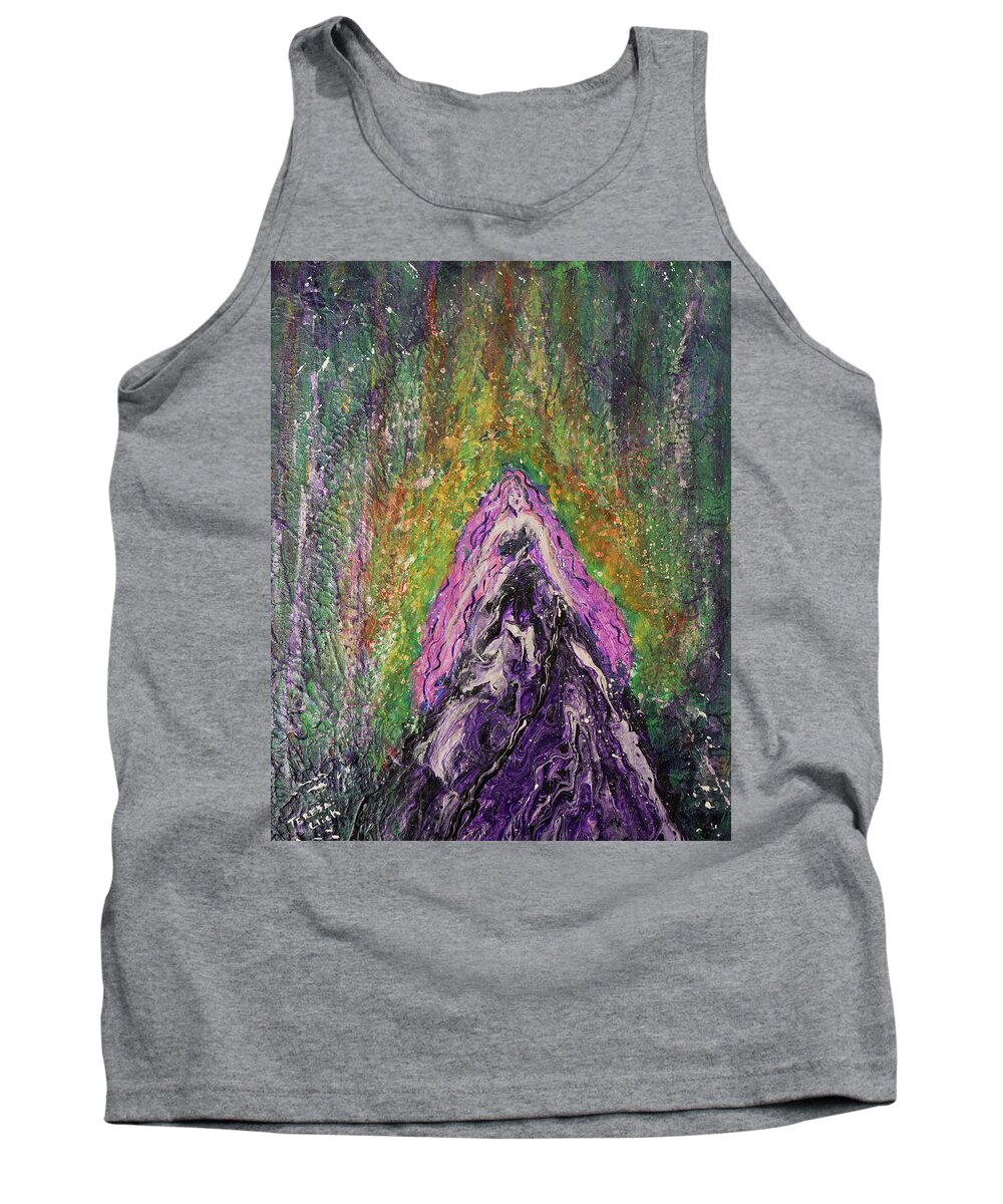 Princess In The Forest Tank Top featuring the painting Princess in the Forest by Tessa Evette
