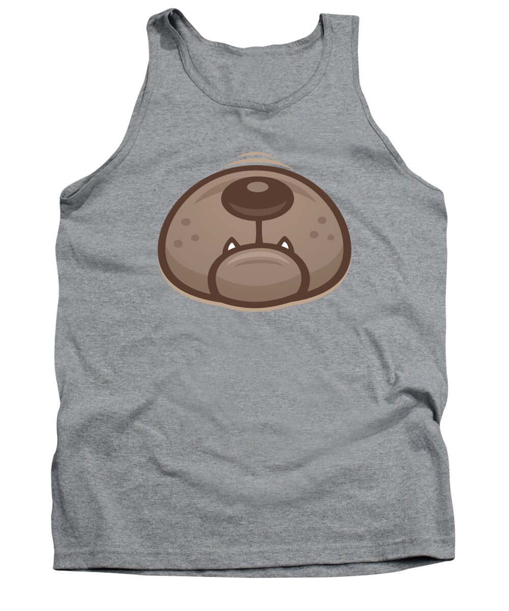 Dog Tank Top featuring the digital art Pug Puppy Dog Snout and Mouth by John Schwegel