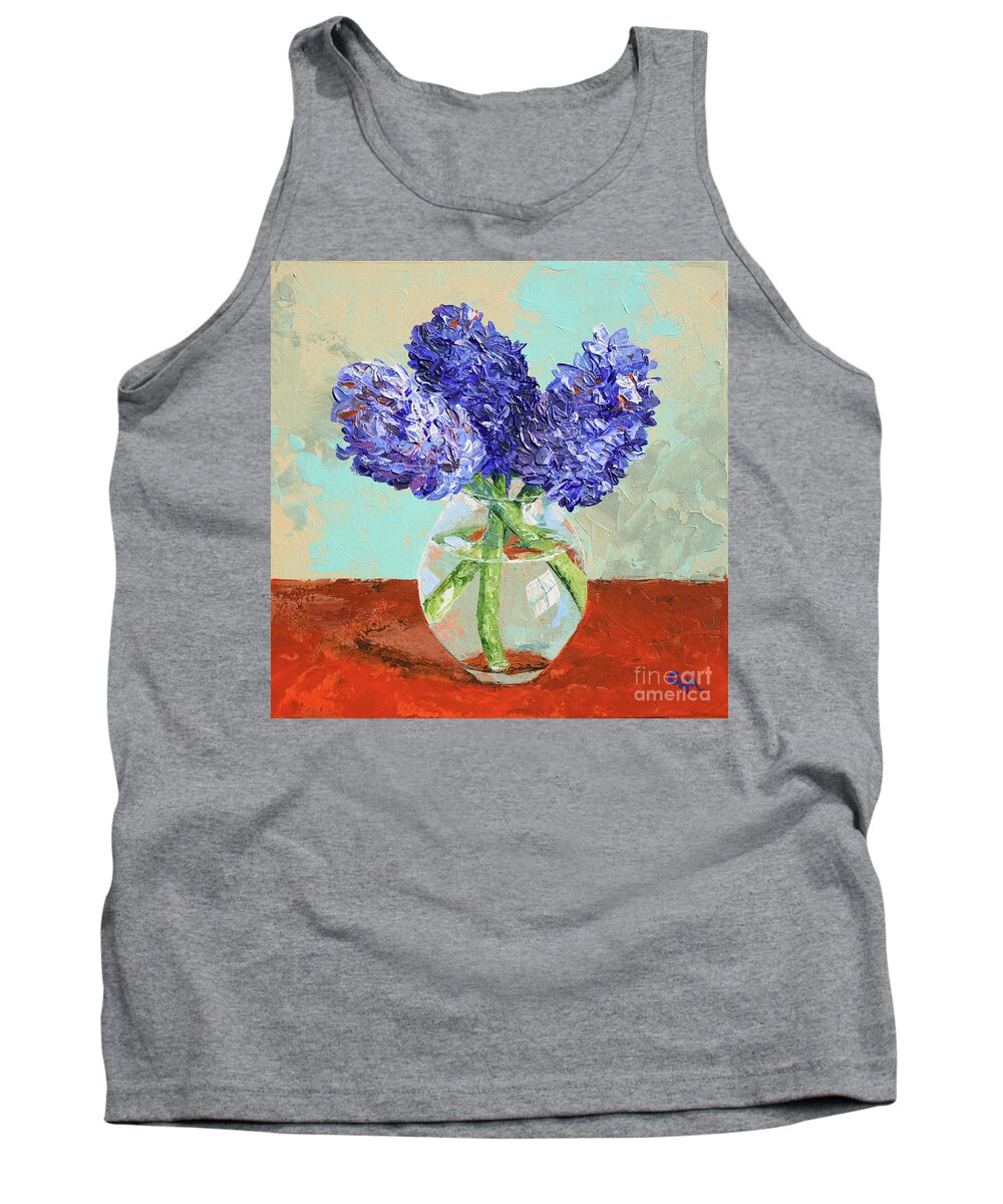 Purple Tank Top featuring the photograph Purple Hyacinths from the Garden by Cheryl McClure