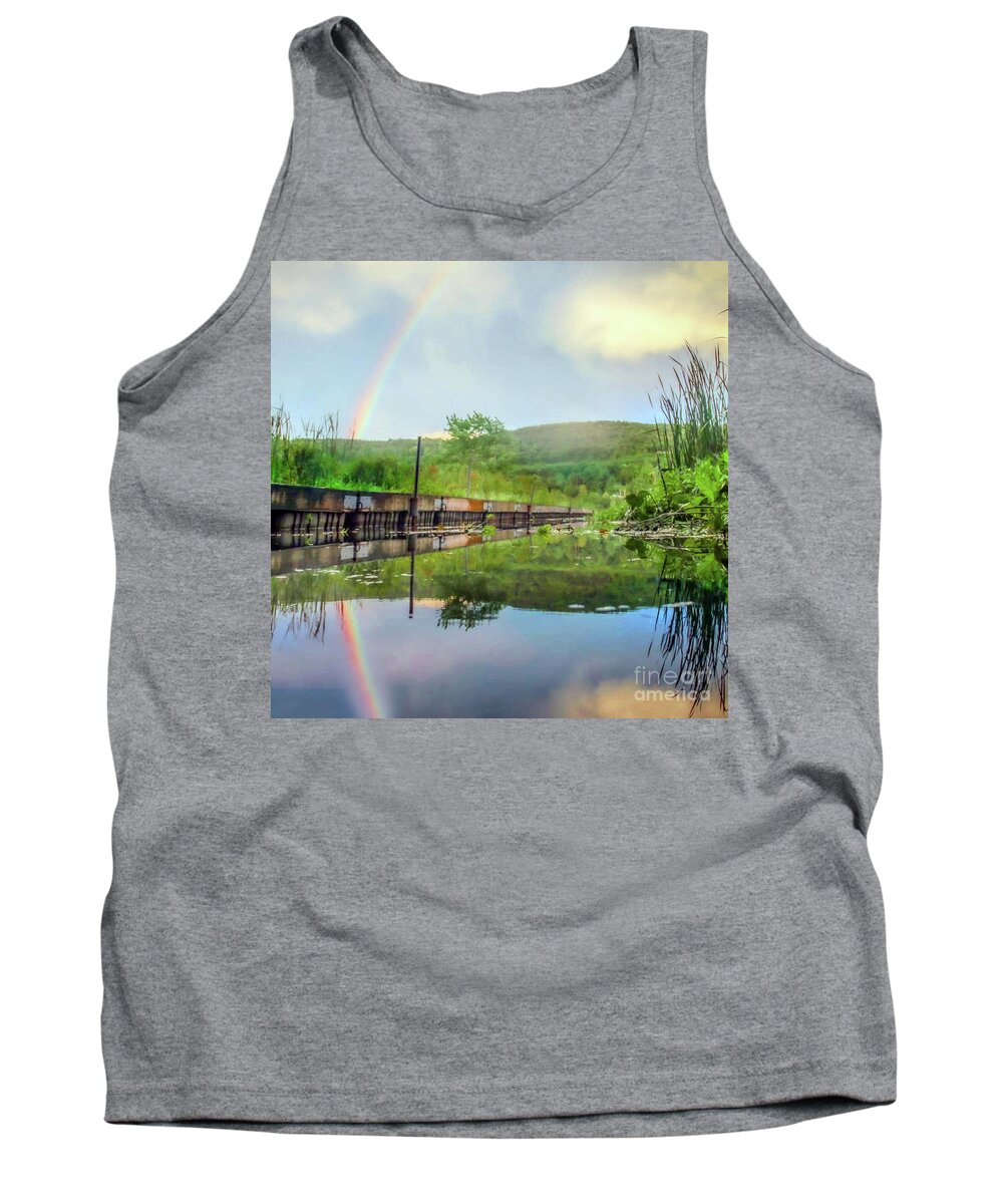 Reflection Tank Top featuring the photograph Rainbow Art by Doc Braham